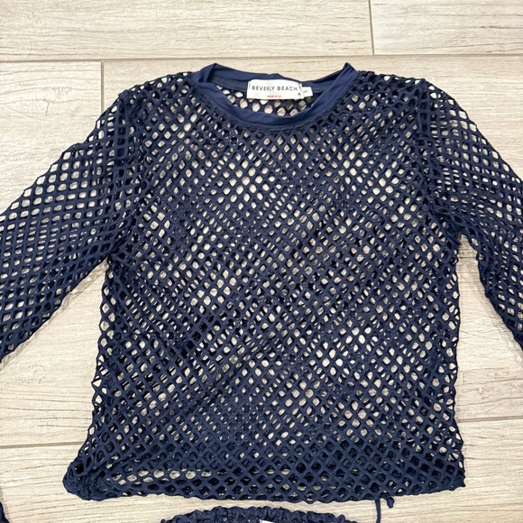 BEVERLY BEACH CAMILLE Cover up Navy Size small - Picture 2 of 14